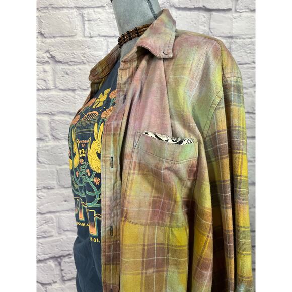 Reworked/upcycled flannel shirt - Picture 2 of 9